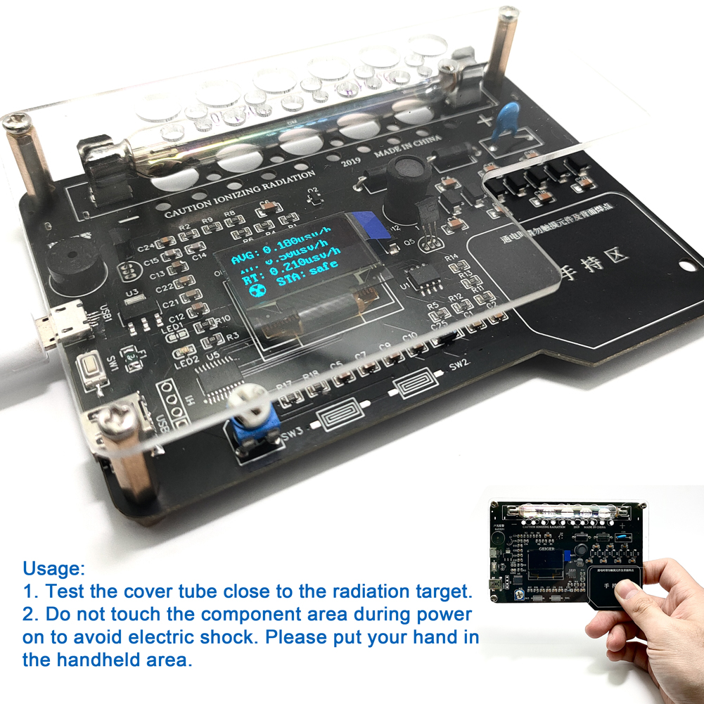 Handheld Simple Assembled DIY Geiger Counter Kit M..